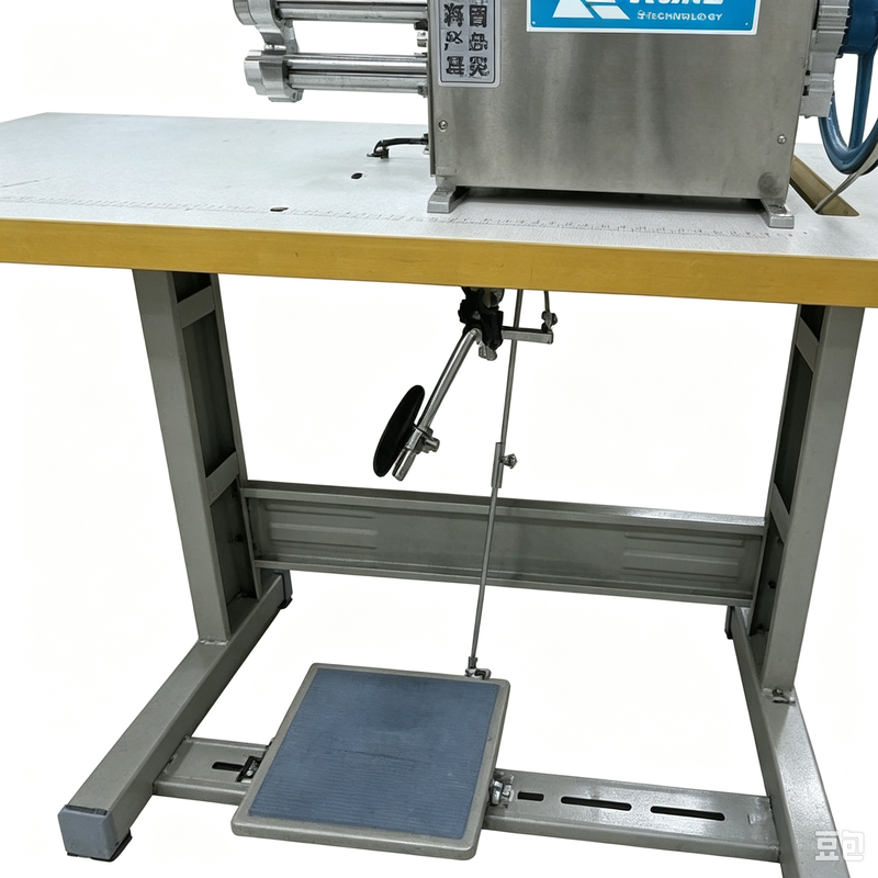 220V / 50HZ 0.55KW Elasticator Shoe Machine with Foot Pedal Control for Shoe Upper Elastic Gathering and Collar Ruffling